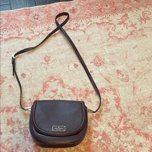 Elegant Purple  Leather Crossbody Bag